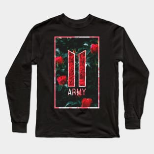 Army Kpop Red Roses Long Sleeve T-Shirt